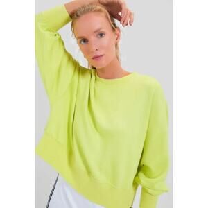 TUCKERNUCK SPORT Citron Cropped Oliver Pullover Size L NWT